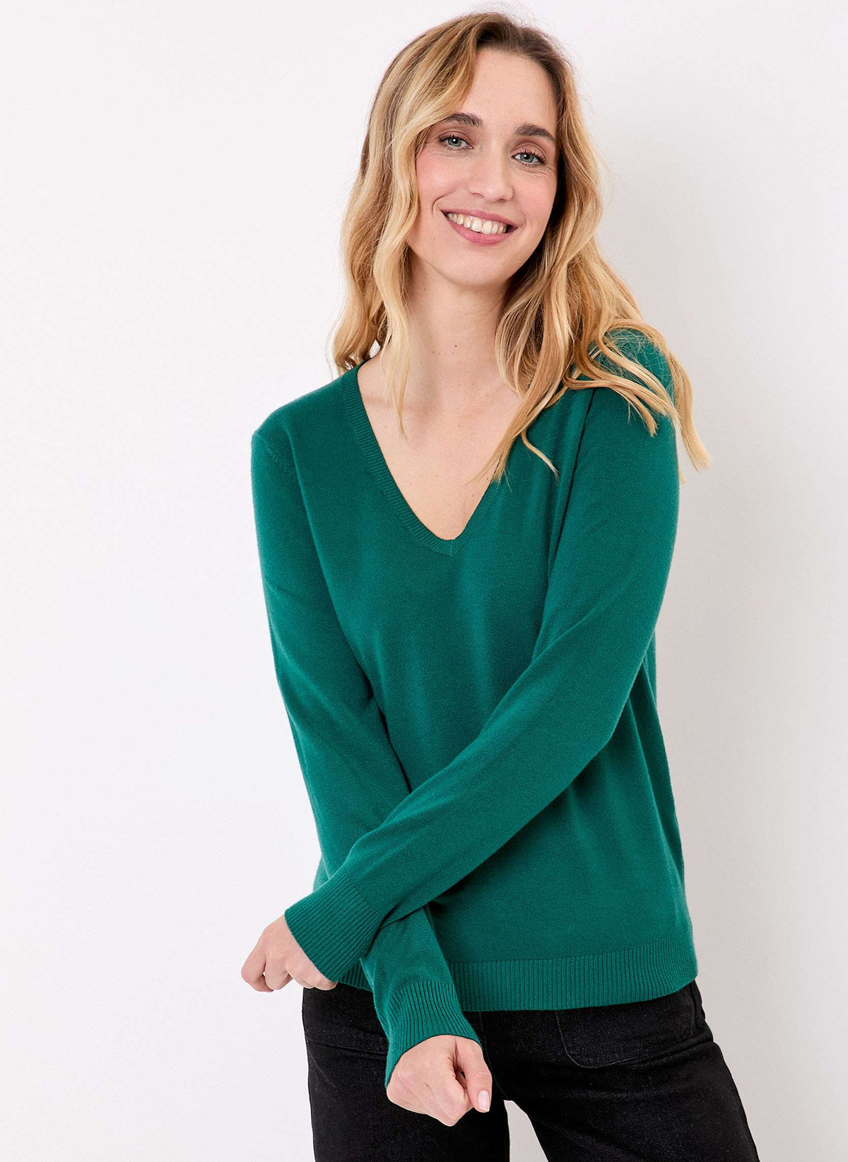 Pull maille col V HAYA