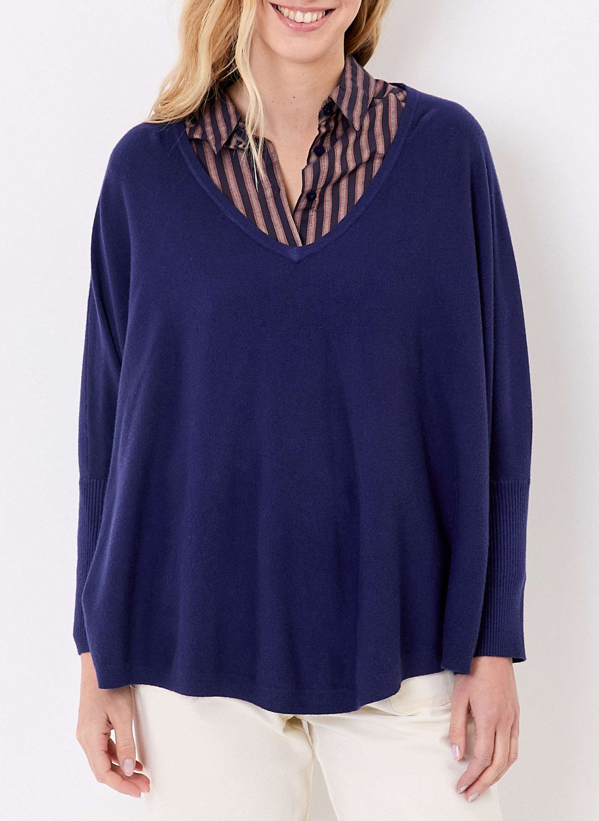 Pull oversize maille col V LANA