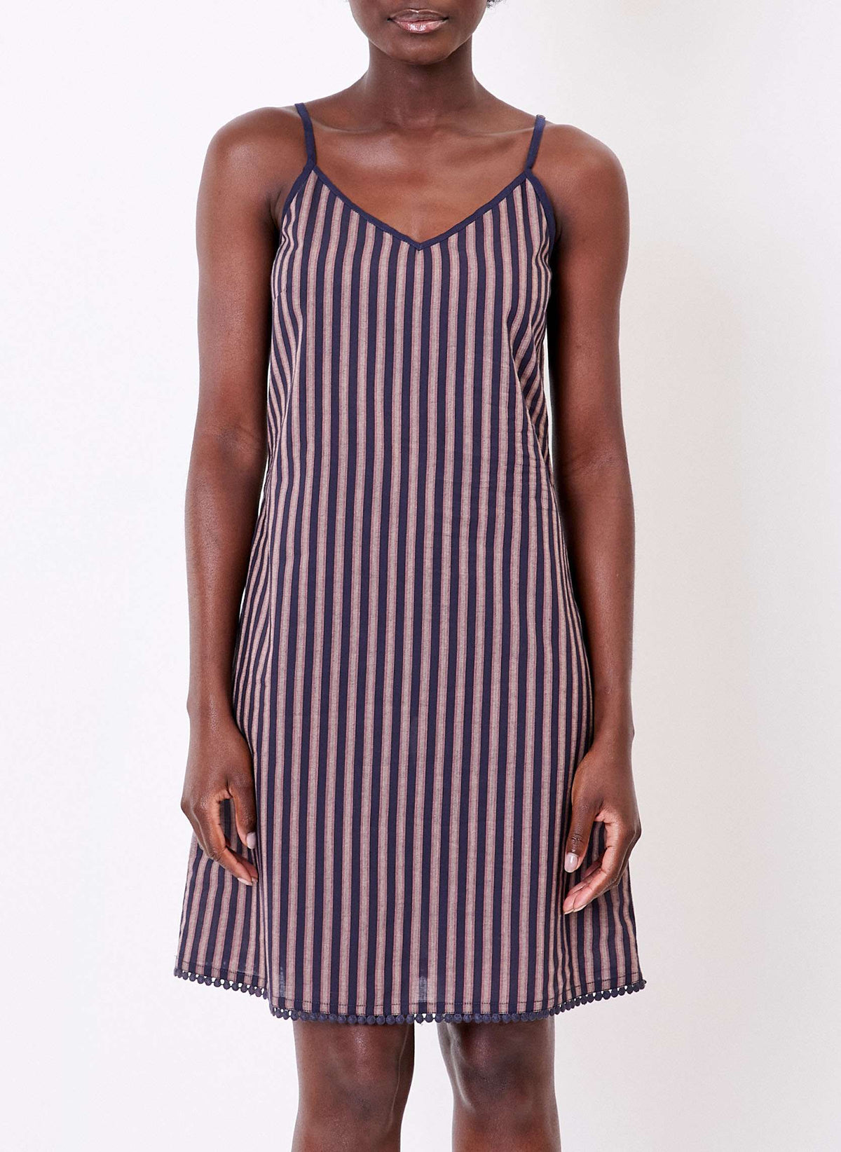 Robe coton bio imprimé fines bretelles IONA