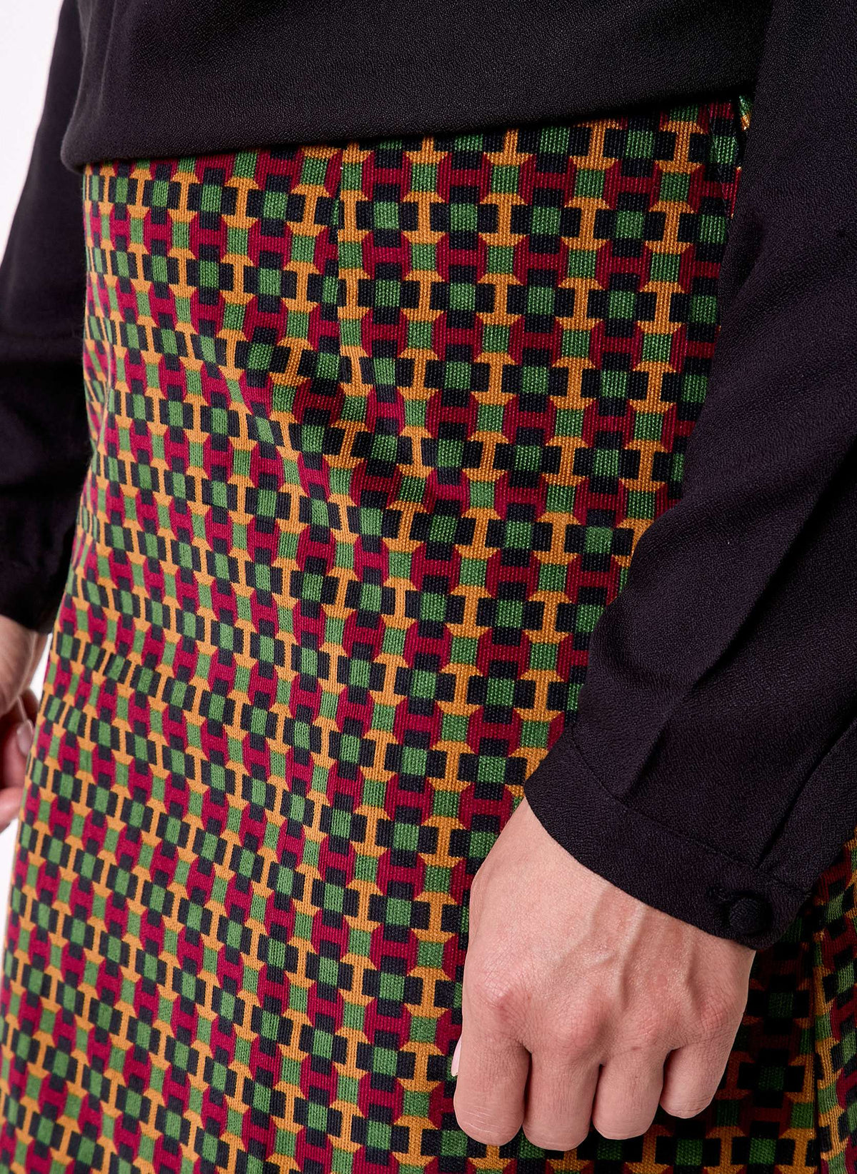 Jupe courte imprimée évasée velours LINETTE