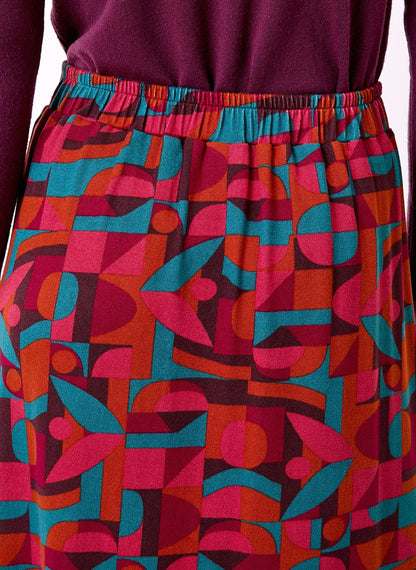 Jupe midi maille fluide ESTER