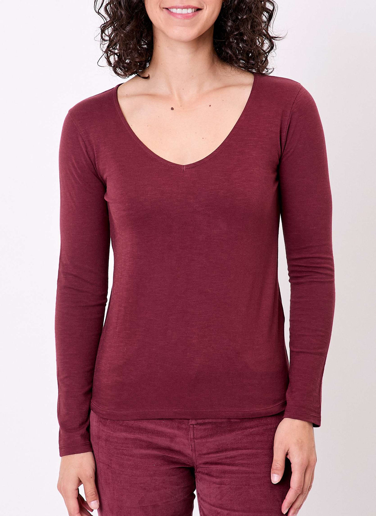 T-shirt col V coton bio VANPUR