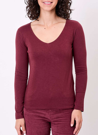 T-shirt col V coton bio VANPUR