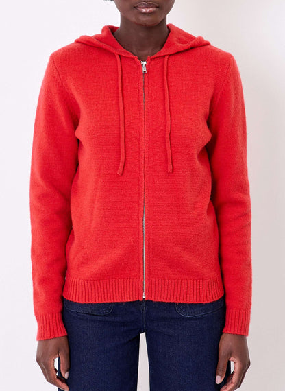 Gilet zippé maille unie à capuche GARREN