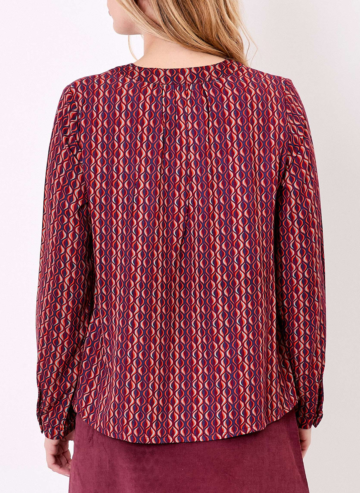 Blouse imprimée fluide col V GARYLY