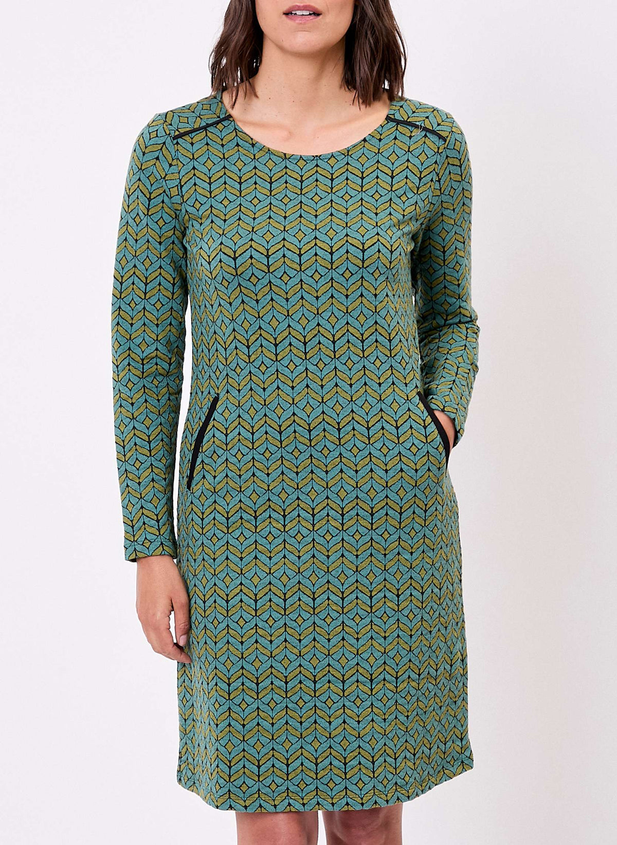 Robe courte maille jacquard PADMA