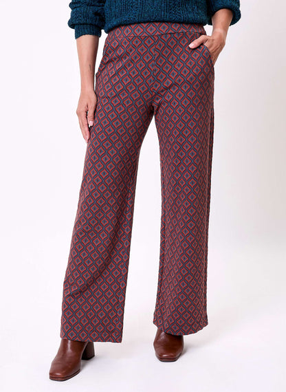 Pantalon ample maille jaquard bio PALMERO