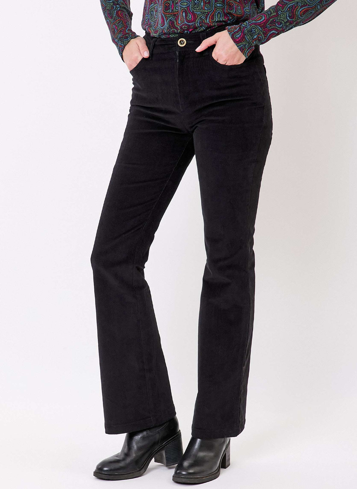 Pantalon flare velours côtelé bio LULU