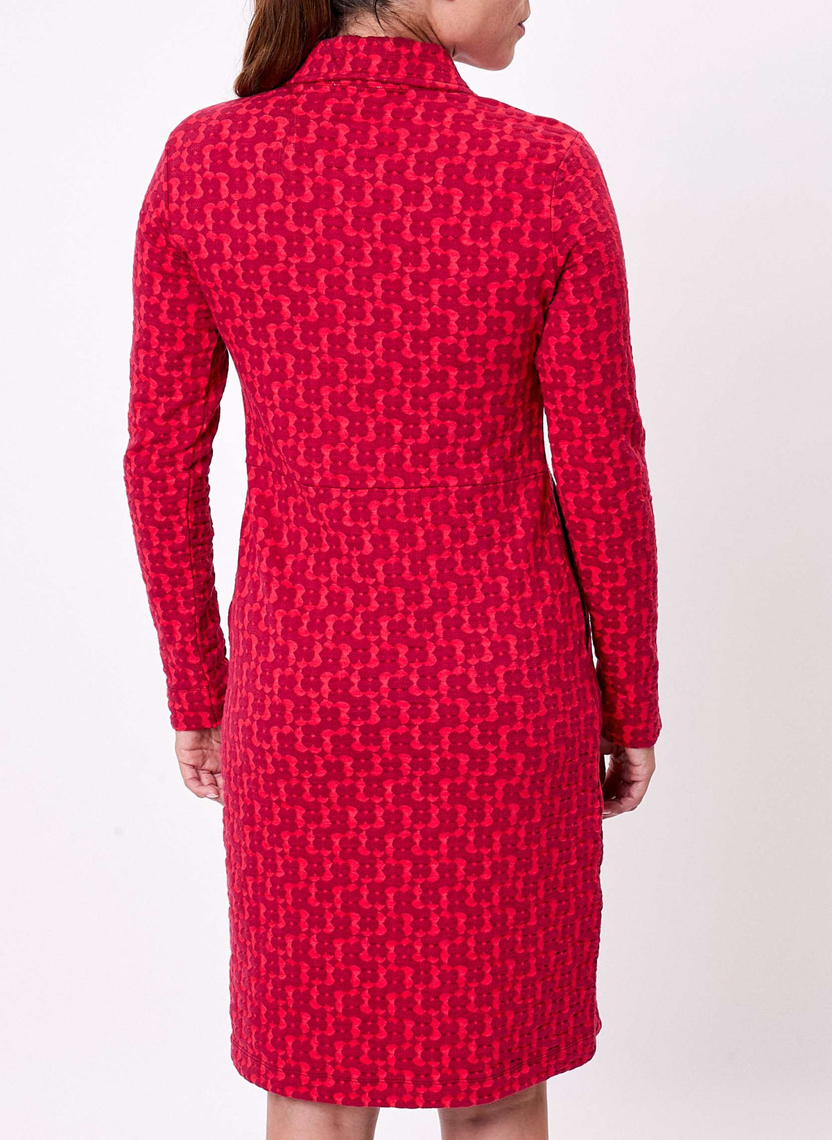 Robe maille jaquard bio col zippé CLELIE