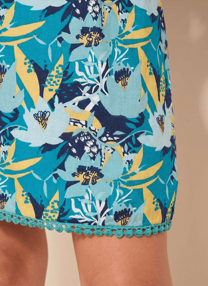Robe voile de coton bio fines bretelles IONA