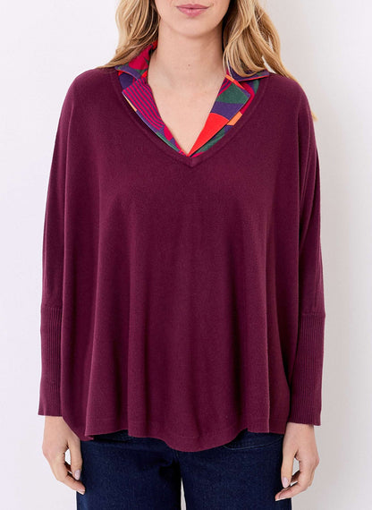 Pull oversize maille col V LANA