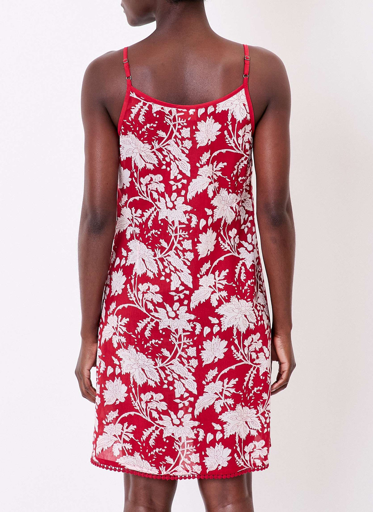 Robe coton bio imprimé fines bretelles IONA