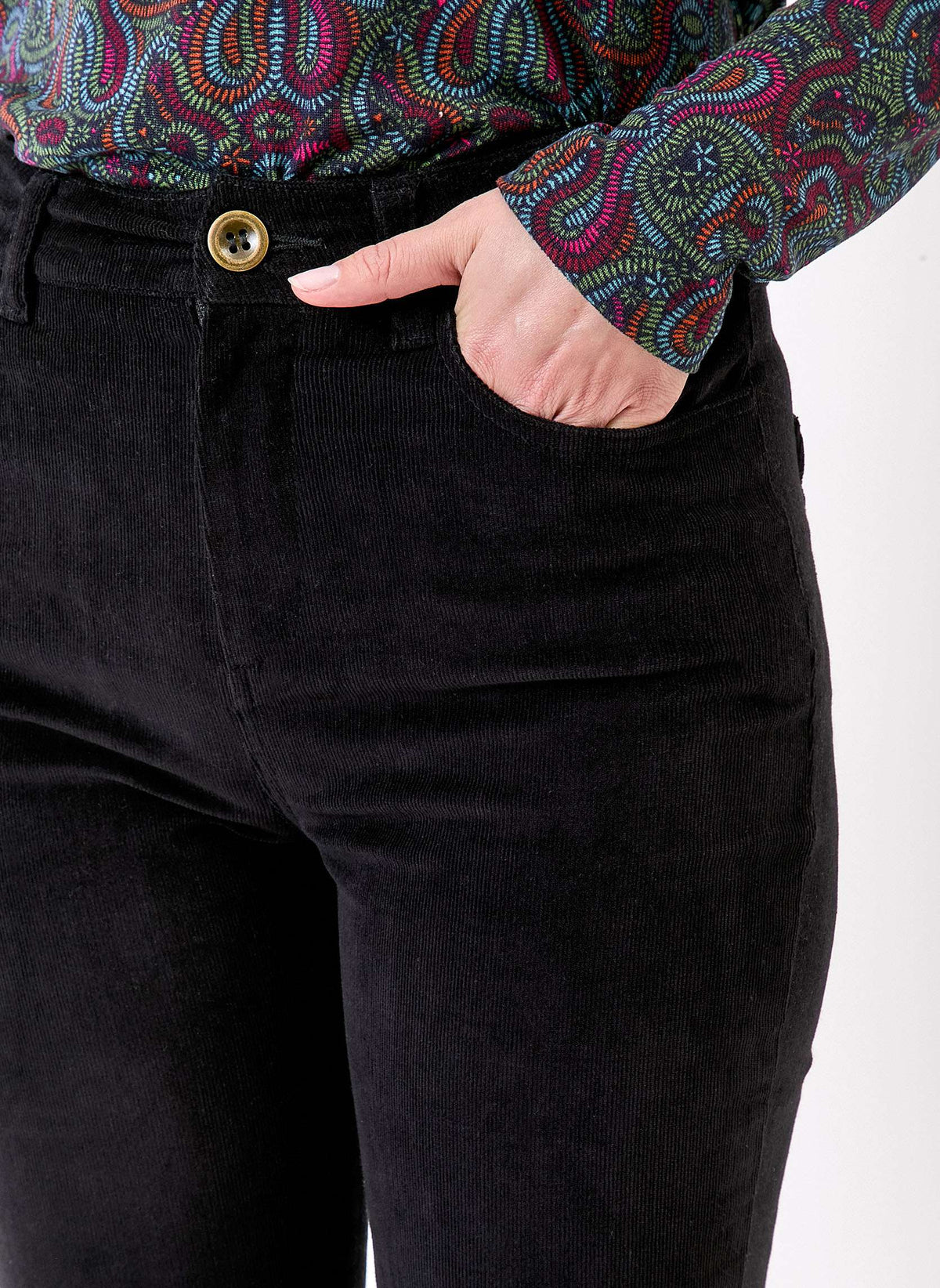 Pantalon flare velours côtelé bio LULU