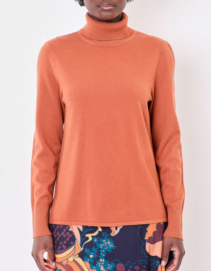 Pull maille col roulé uni BHOLA