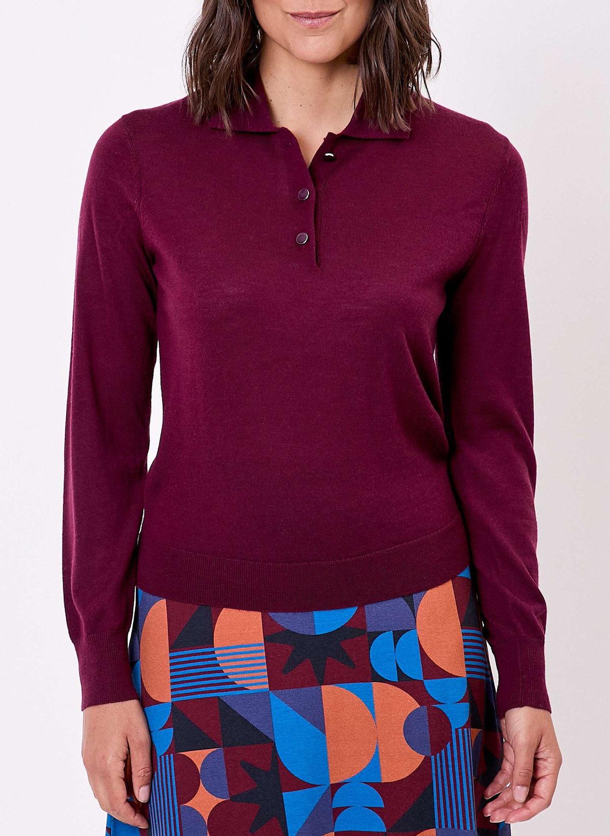 Pull laine mérinos col polo KARL
