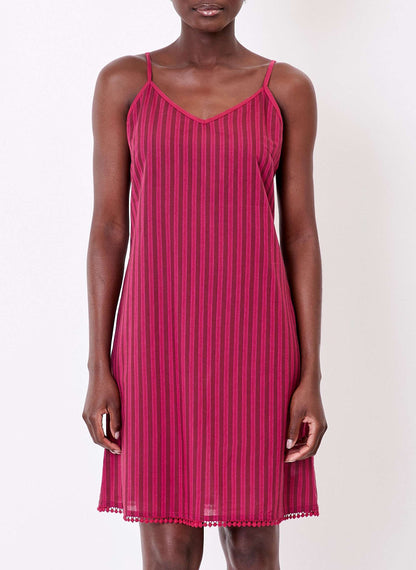 Robe coton bio imprimé fines bretelles IONA