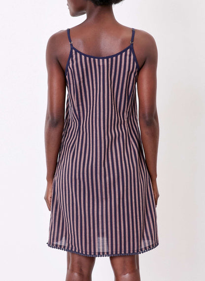 Robe coton bio imprimé fines bretelles IONA