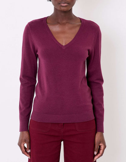 Pull maille col V HAYA