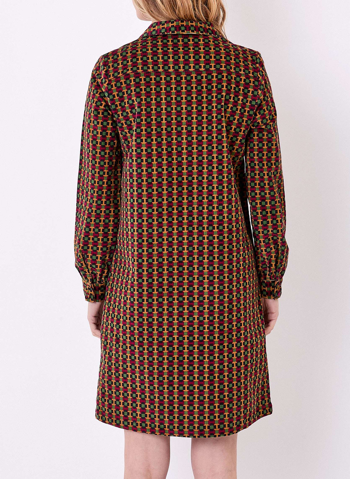 Robe droite velours imprimé côtelé PASSO