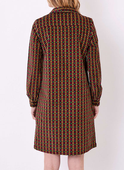 Robe droite velours imprimé côtelé PASSO