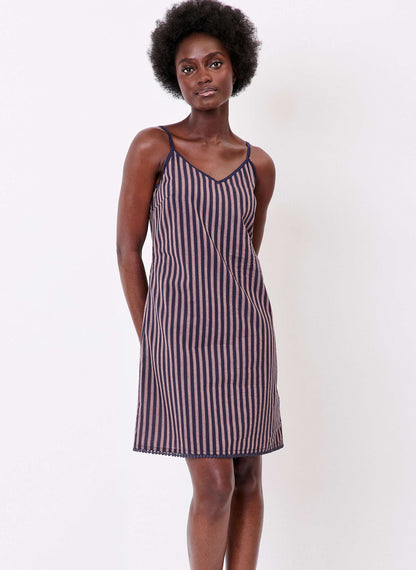 Robe coton bio imprimé fines bretelles IONA
