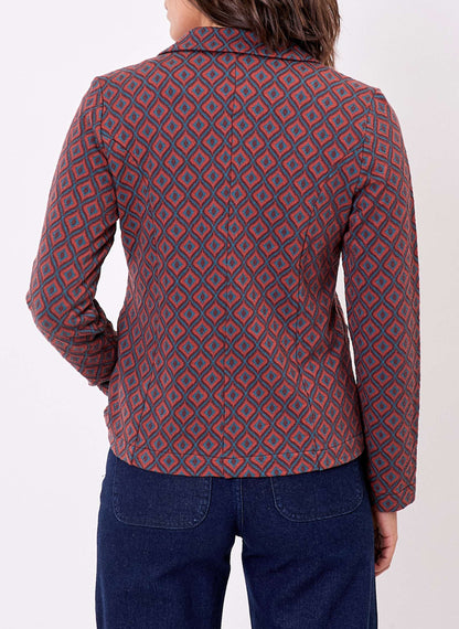 Blazer souple en maille jacquard bio ANATOLIE