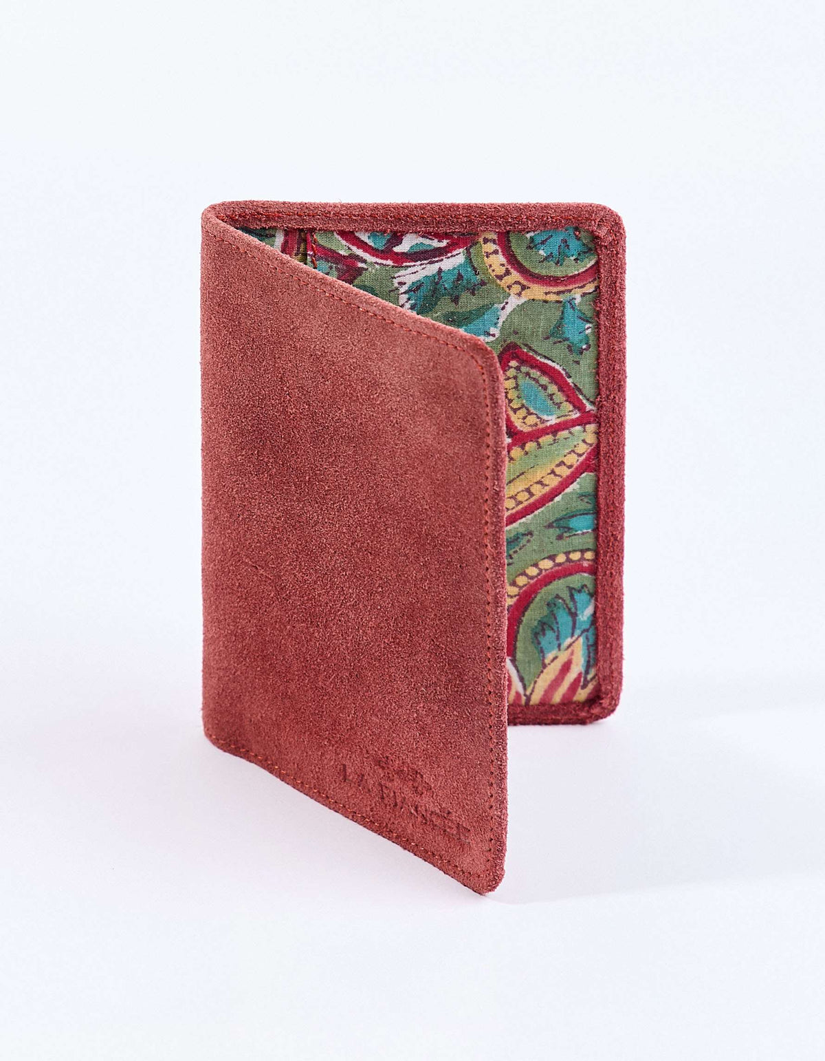 Pochette passeport en Suède de cuir VATA