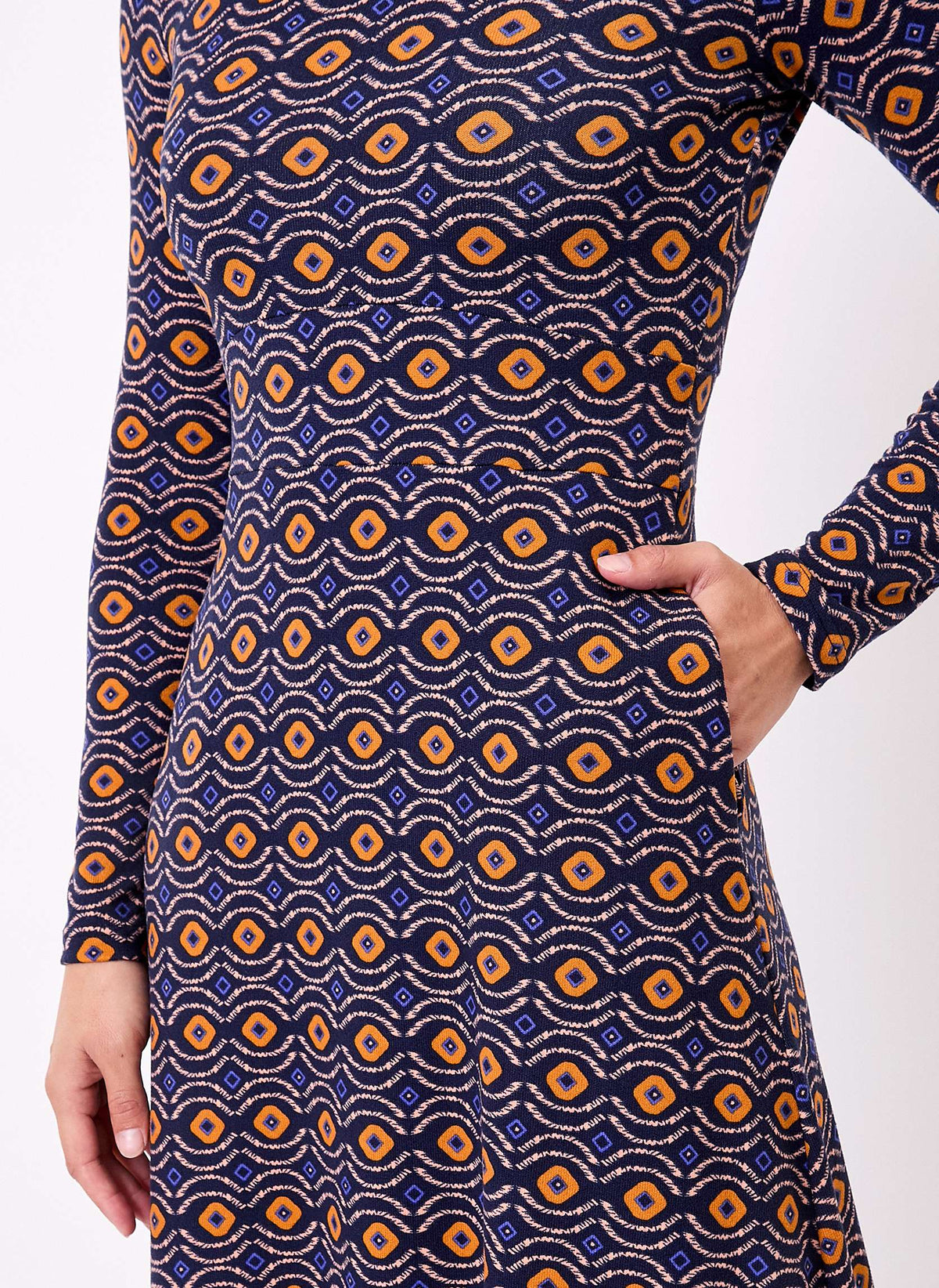 Robe midi imprimée maille fluide BANY