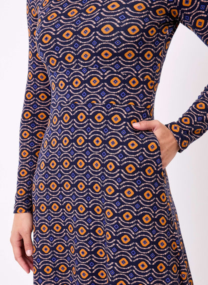 Robe midi imprimée maille fluide BANY