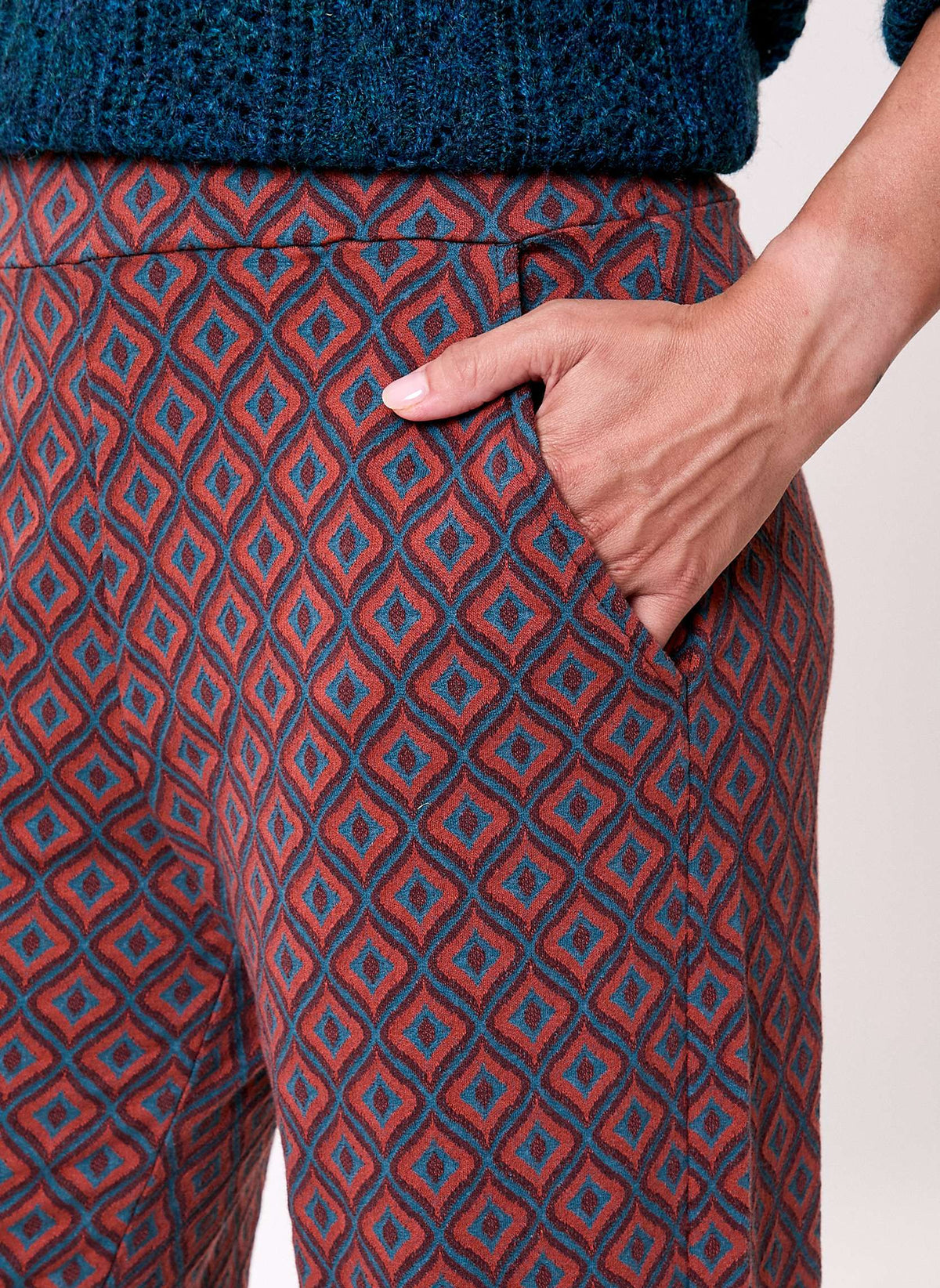 Pantalon ample maille jaquard bio PALMERO