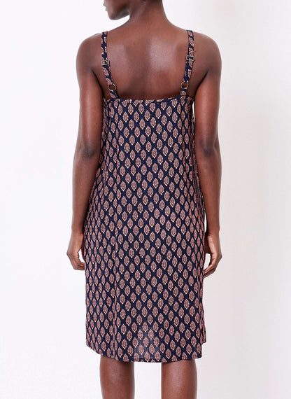Robe imprimée fluide sans manches avec ceinture NATHOR