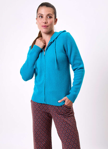 Gilet zippé maille unie à capuche GARREN