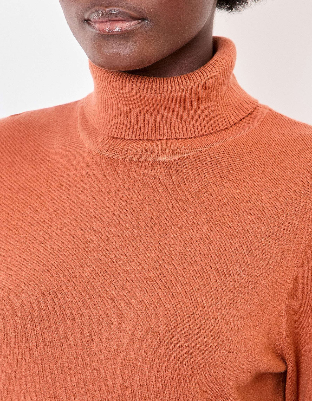 Pull maille col roulé uni BHOLA